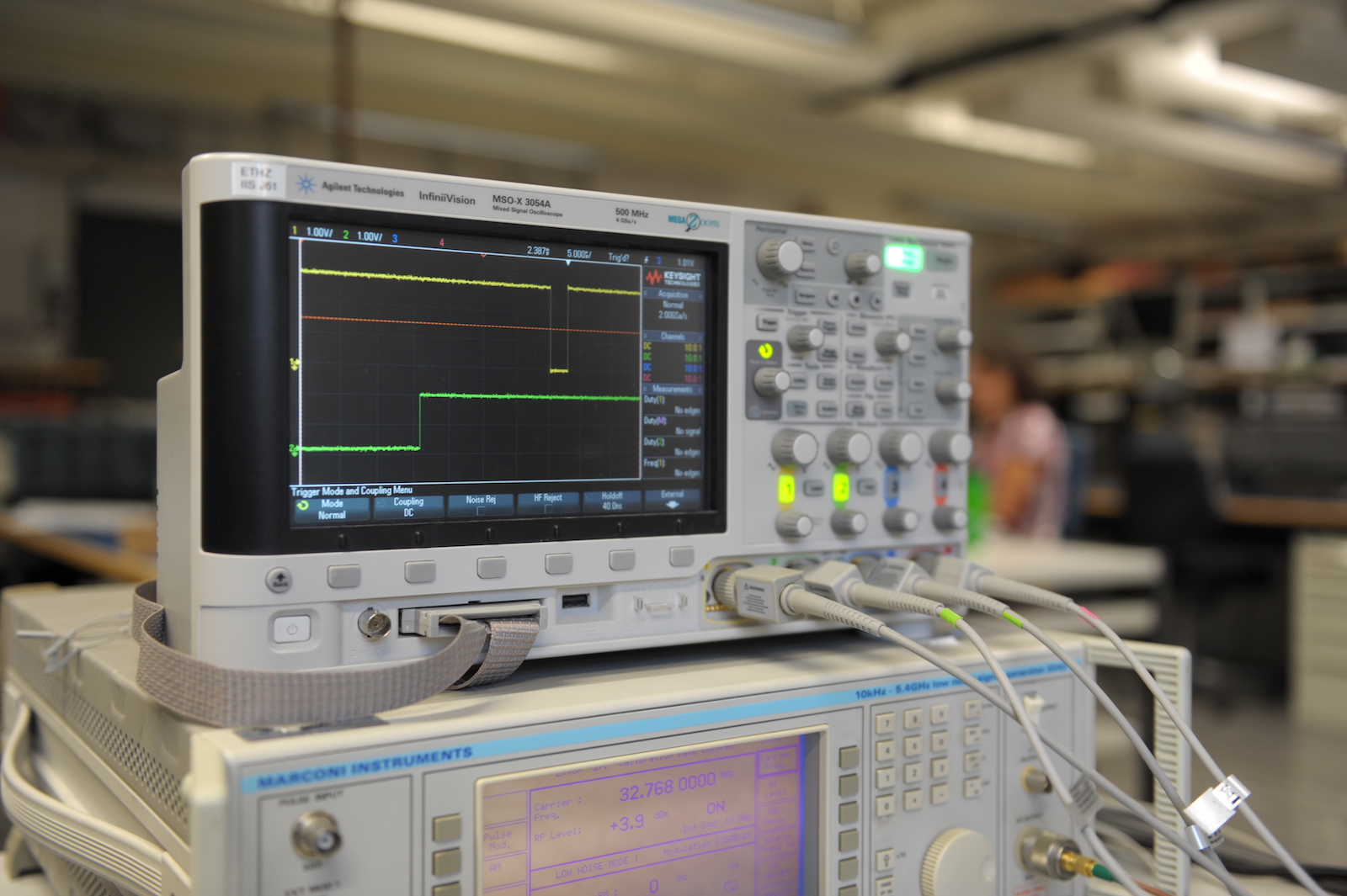 Enlarged view: Oscilloscope at the Integrated Systems Laboratory
