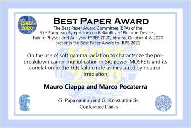 Best Paper Award Ciappa Pocaterra